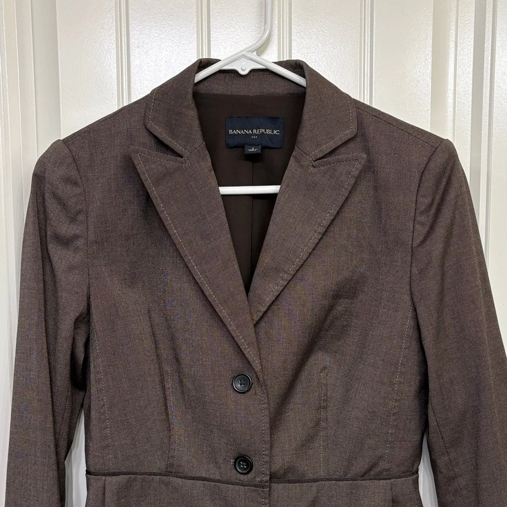 Banana Republic Dark Brown Women's Blazer - Picture 2 of 9